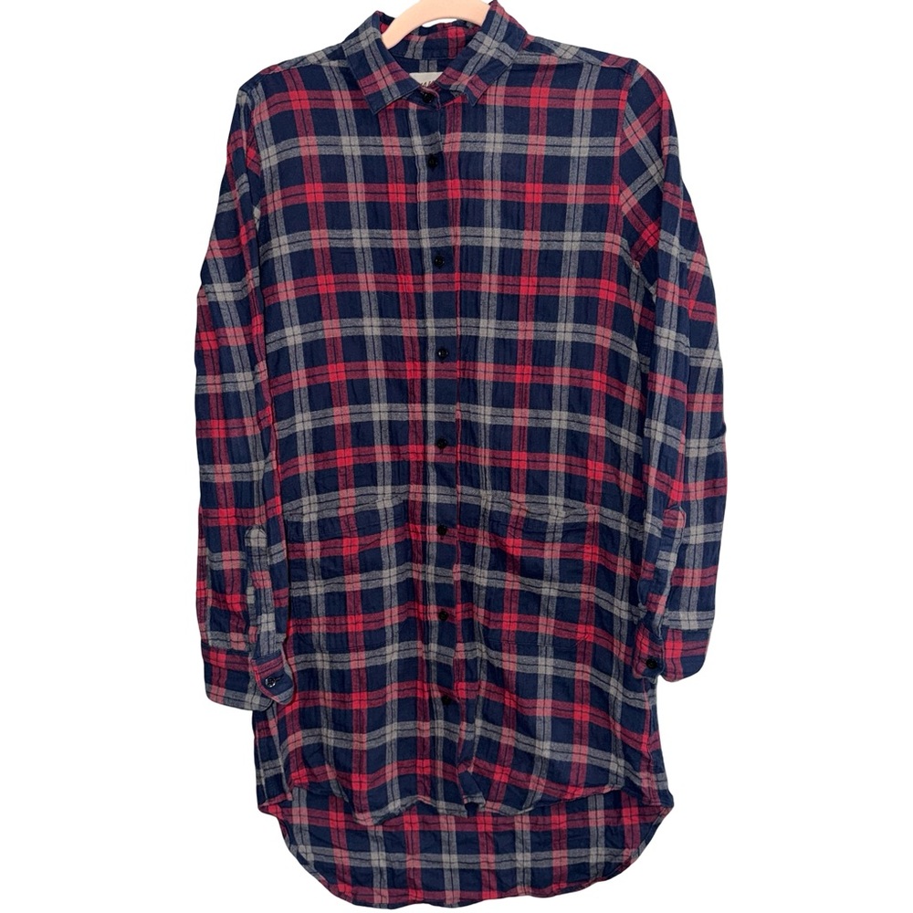 Rare‎ Naked & Famous “Long Shirt” women’s flannel. Size small.